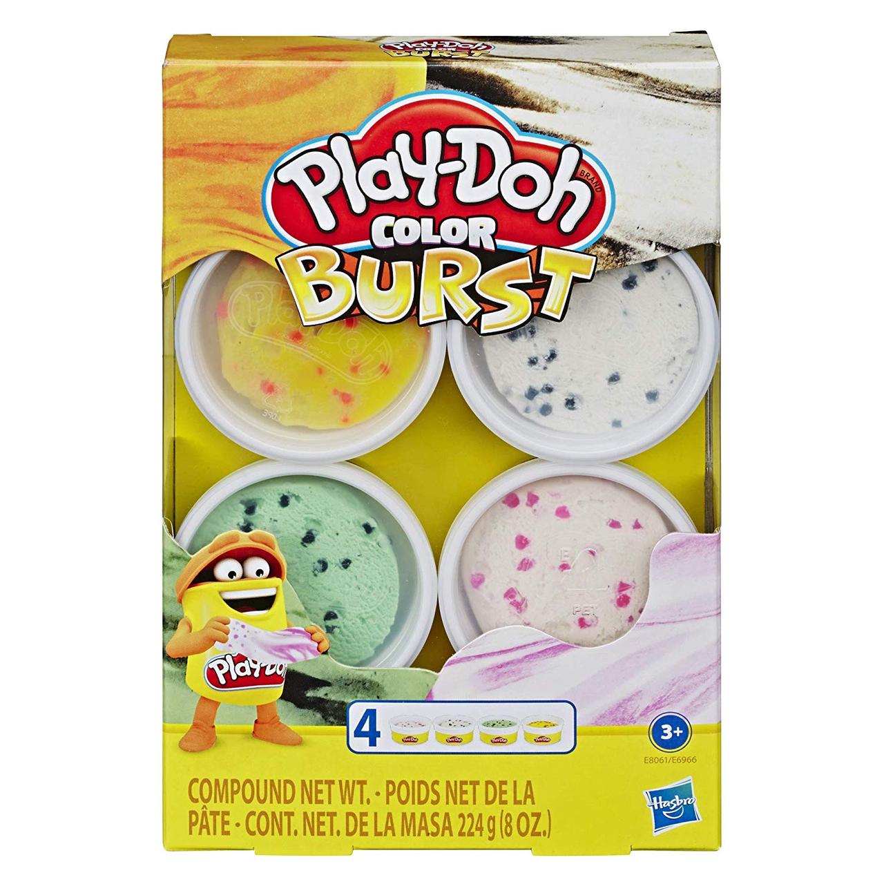 

Игровой набор пластилина Hasbro Play-doh Цветной Взрыв 4 баночки 224 грамма (E8061/E6966)