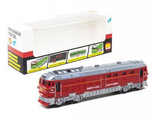 

Игрушка Big Motors инерционный Грузовой Поезд красный 22 см (звук, свет) (G1717-3)
