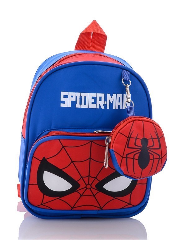

Детский рюкзак Spiderman Аоkali+ брелок голубой с красным