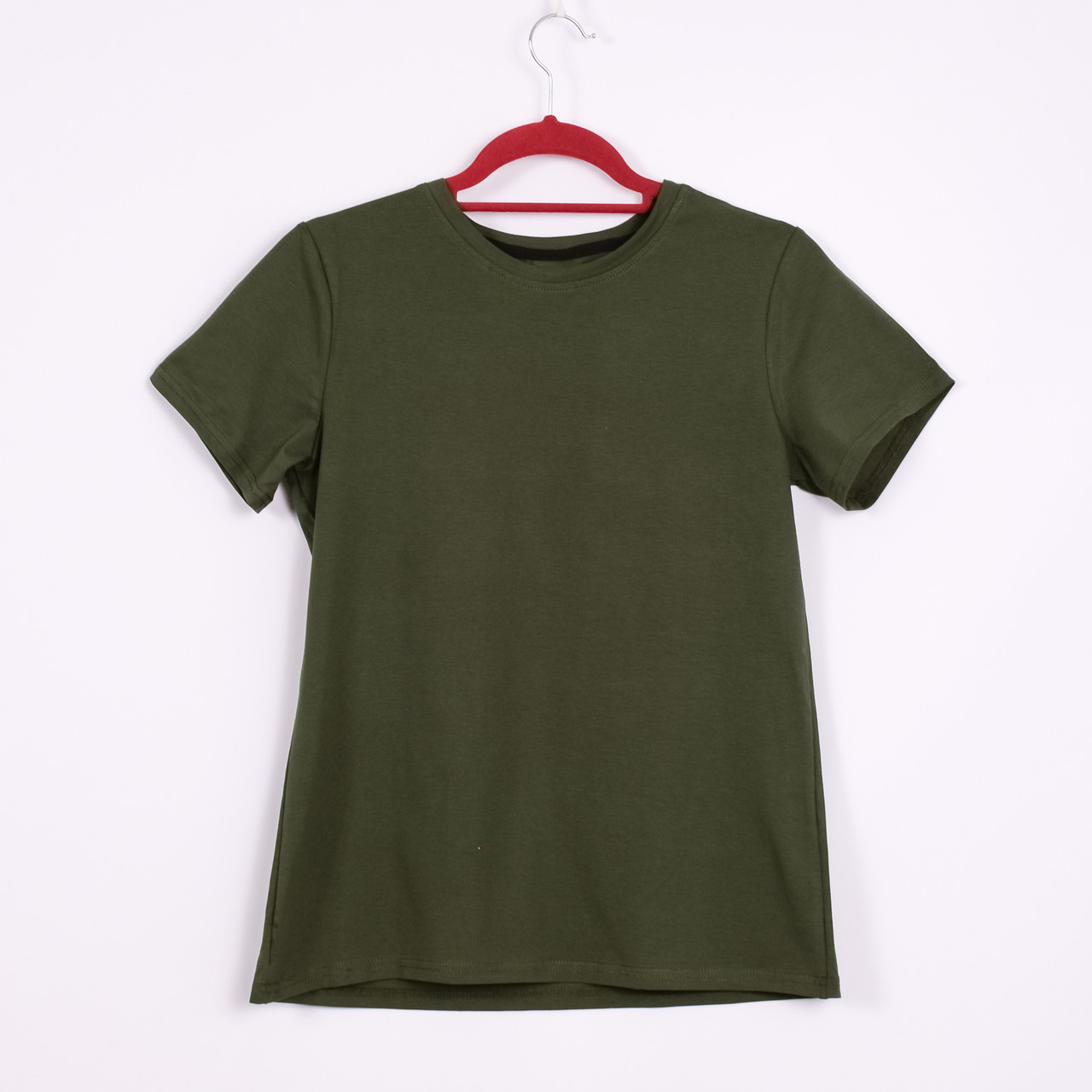 

Футболка женская однотонная. Дукат TS-02-9. Размер 2XL. Цвет: Хаки