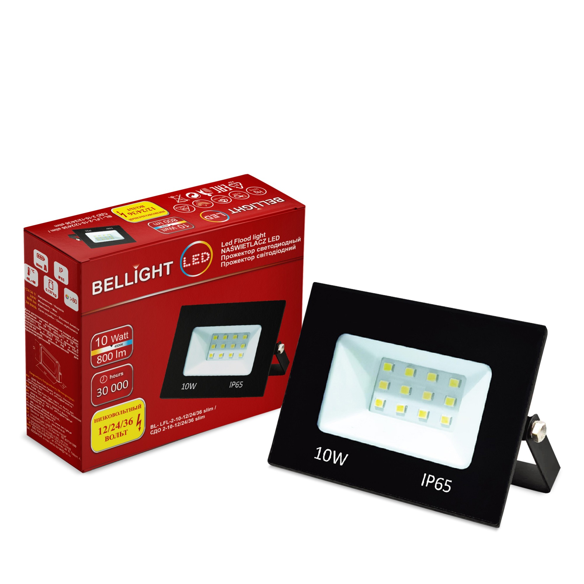 Светодиодный прожектор низковольтный 12-36V Bellight 10W 4500K – фото ...