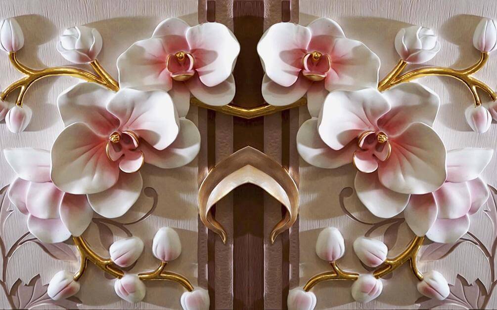 

Фотообои Арт-Обои Нежные орхидеи на золотых ветвях №41504 Нить