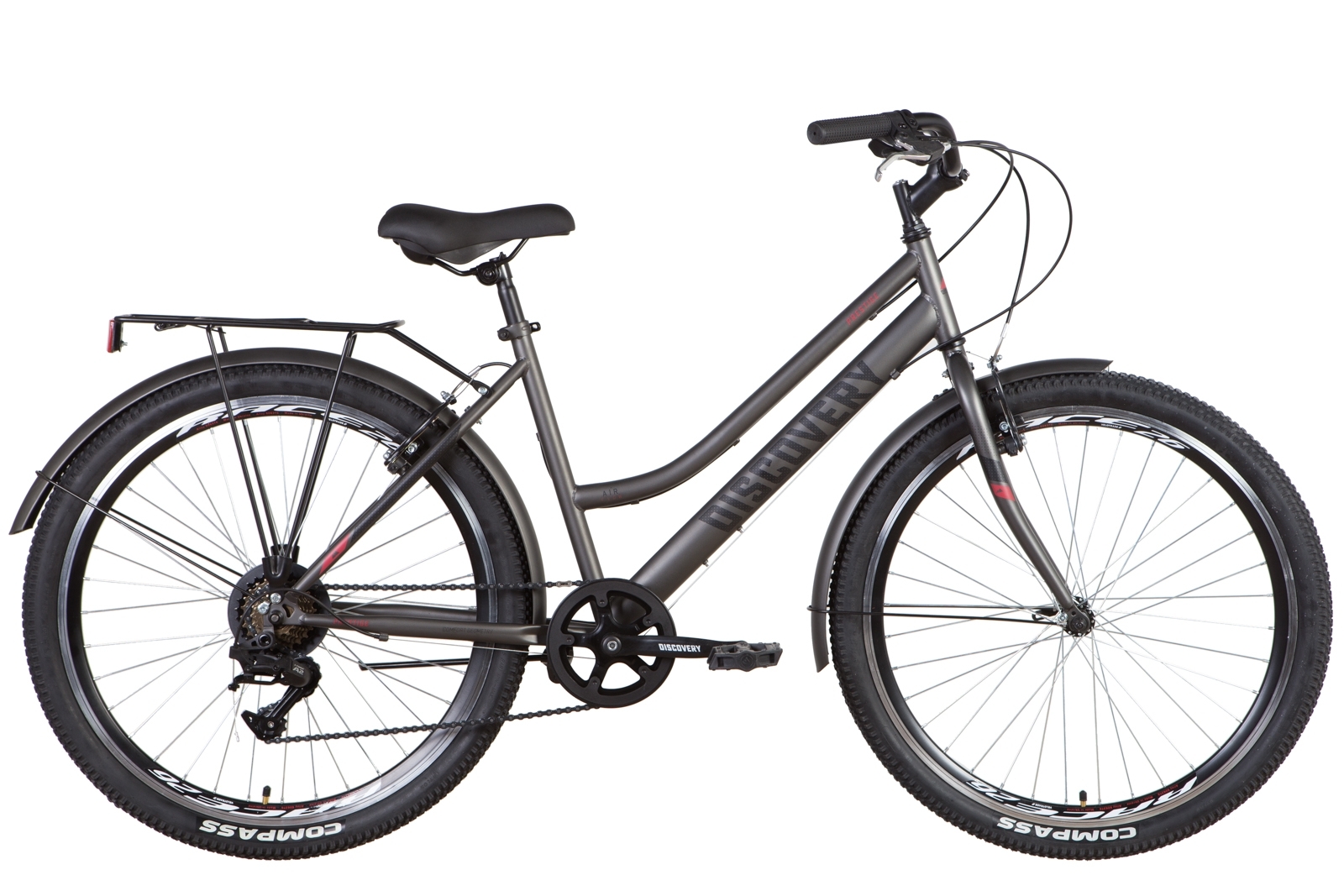 

Велосипед ST 26" Discovery PRESTIGE WOMAN Vbr с багажником зад St, с крылом St 2022 (темно-серебристый (м)) Discovery OPS-DIS-26-466