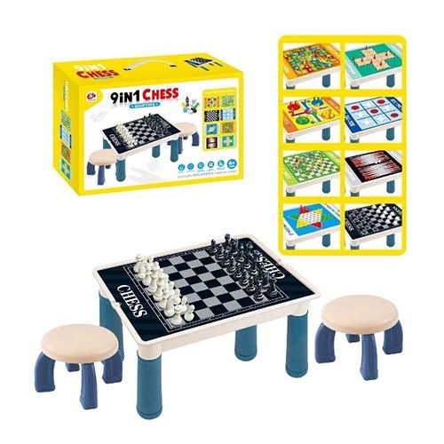 

Настольная игра Bambi S5513 9в1, столик 38-28-29,5см (BAM005847)