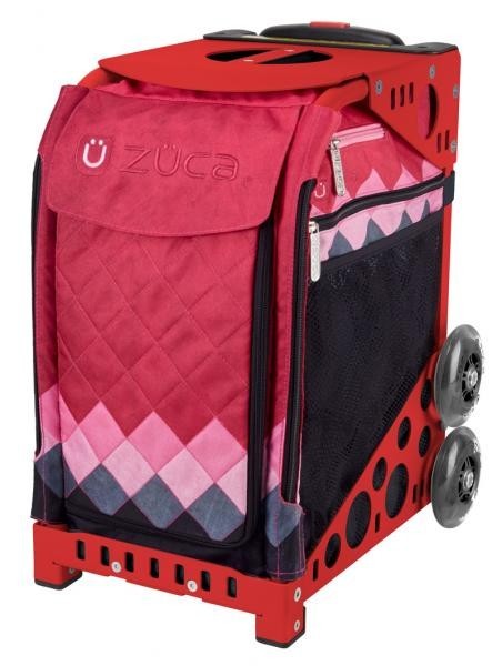

Сумка для фигуристов и гимнастов Pink Diamonds в красной раме Zuca
