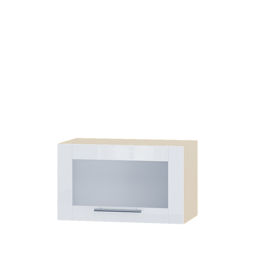 

Кухня Акрил модуль Верх витрина ВВ09-600 Белый Глянец Дуб молочный 60х30х36 см