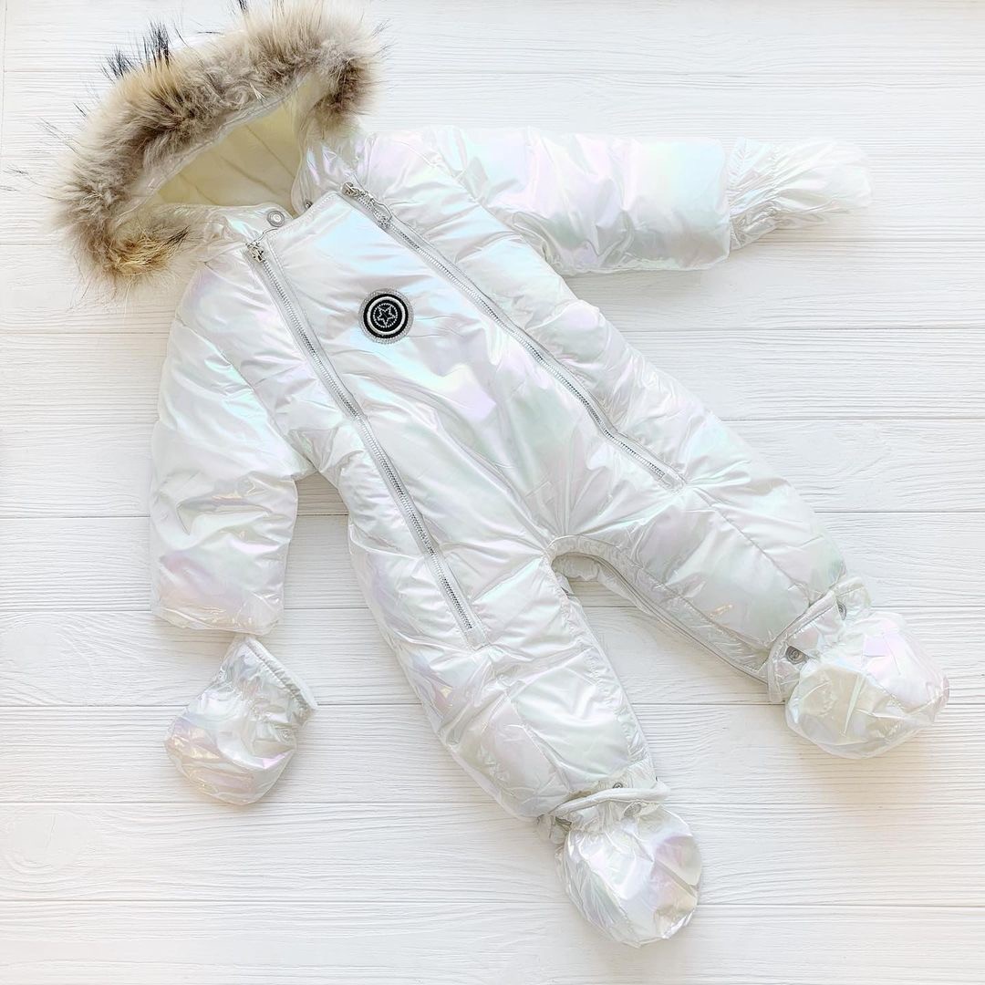 

Зимний комбинезон трансформер КРУТО 74 см 9 месяцев цвет перламутровый 200112