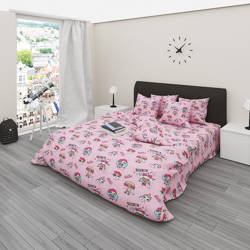 

Комплект постельного белья Уютная Жизнь Бязь Голд Евро 200x220 куколка LOL (K-G-N-7644)