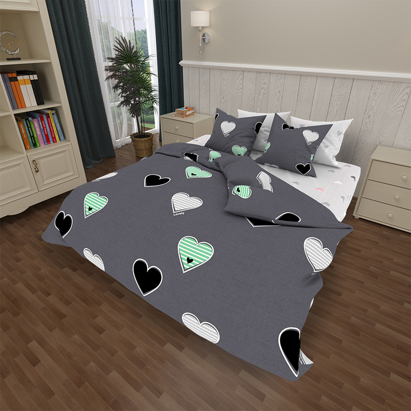 

Комплект постельного белья Уютная Жизнь Бязь Голд Семейный 150x220x2 (K-G-N-7772-A-B)