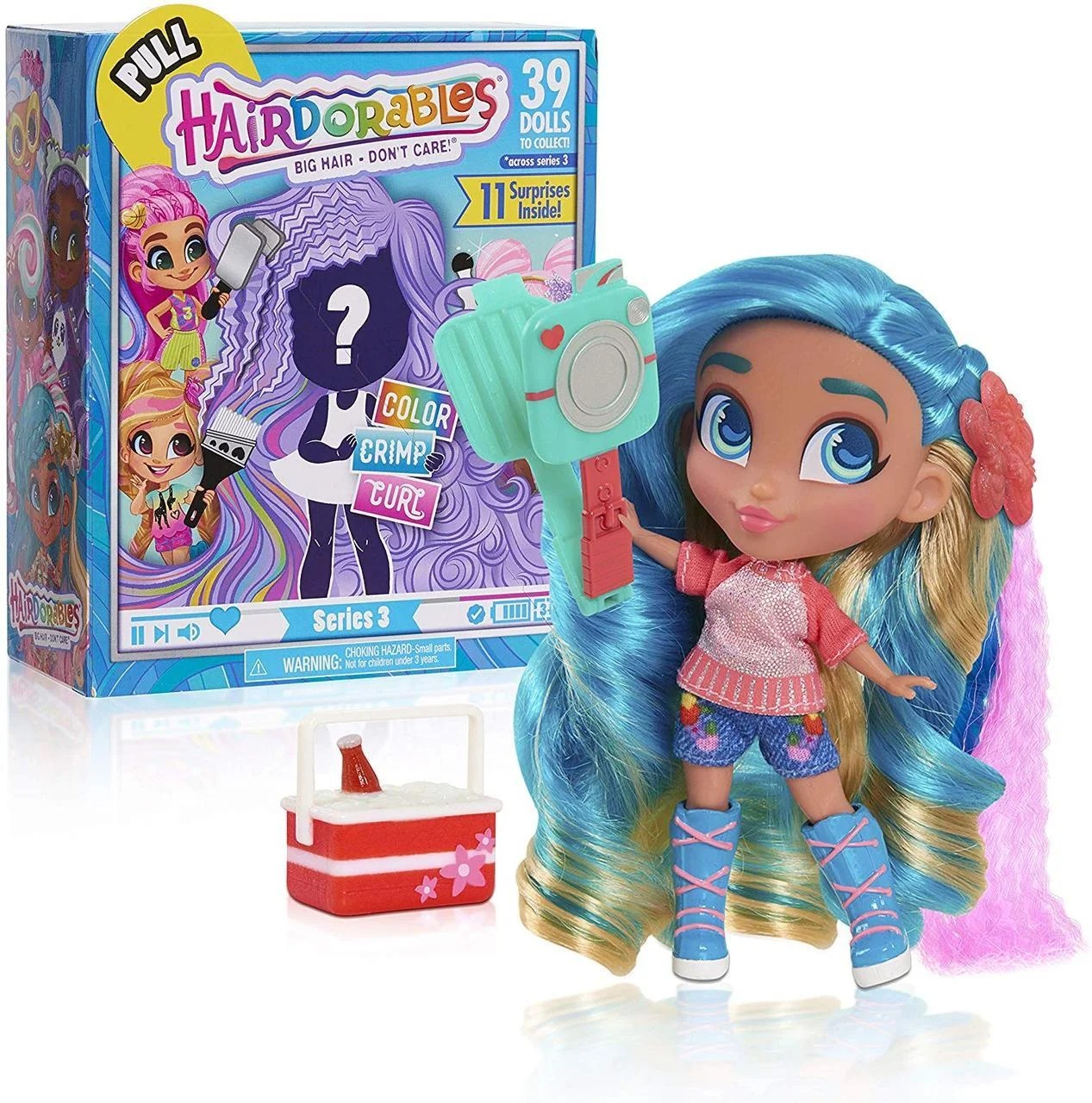 

Кукла с роскошными волосами серия Just Play 3 Hairdorables Collectible Surprise