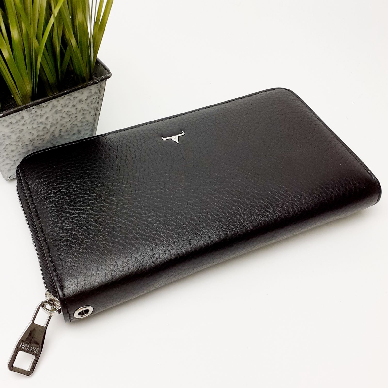 

Женский кошелек на молнии кожа Balisa черный BAS5-924 black
