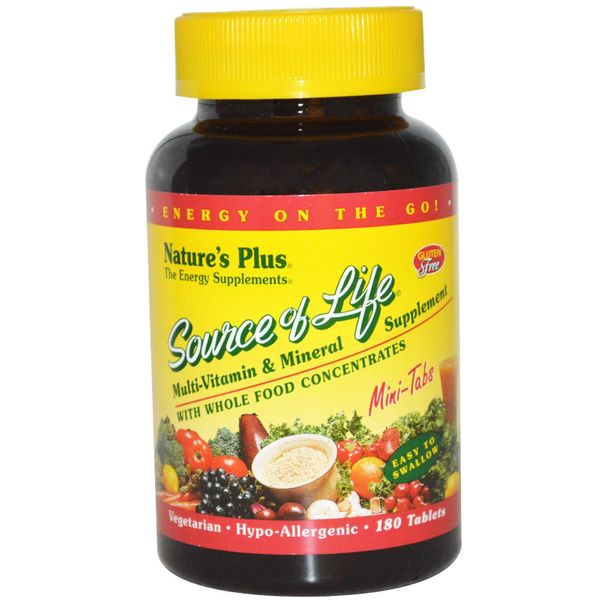 

Витамины Source of Life Mini-Tabs Nature's Plus 180 таблеток (NP062)