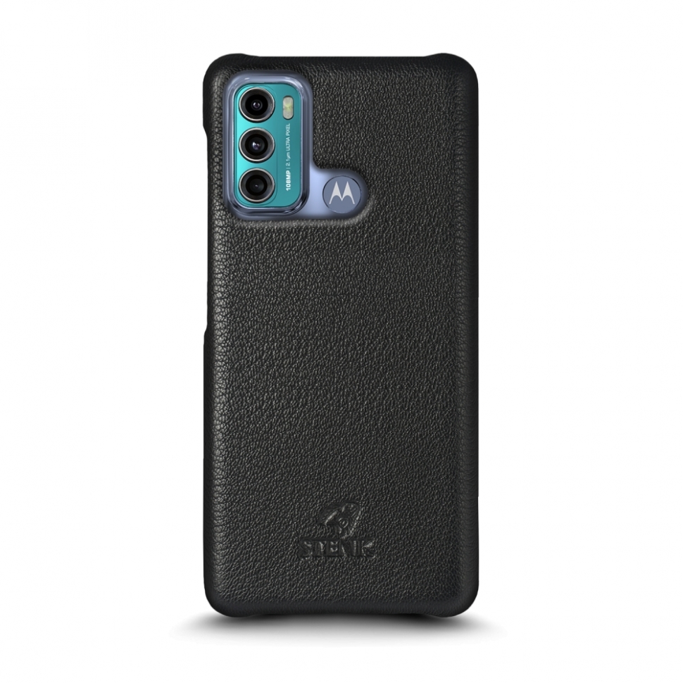

Кожаная накладка Stenk Cover для Motorola Moto G60 Чёрная