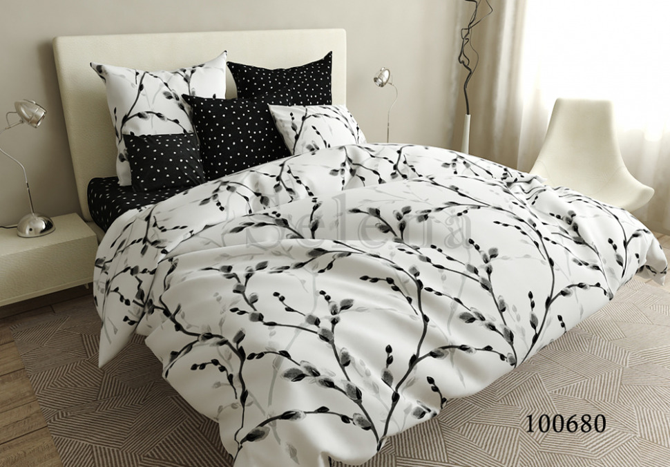 

Постельное белье бязь люкс Selena Весенняя веточка 100680 Двуспальный