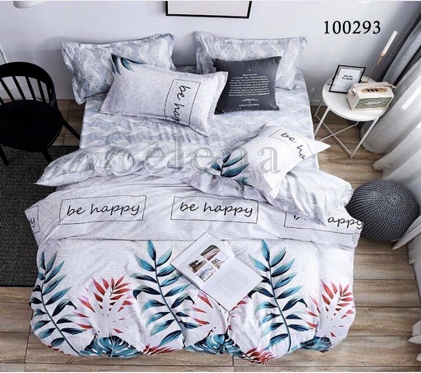 

Постельное белье из бязи люкс Selena Листики 100293 Полуторный