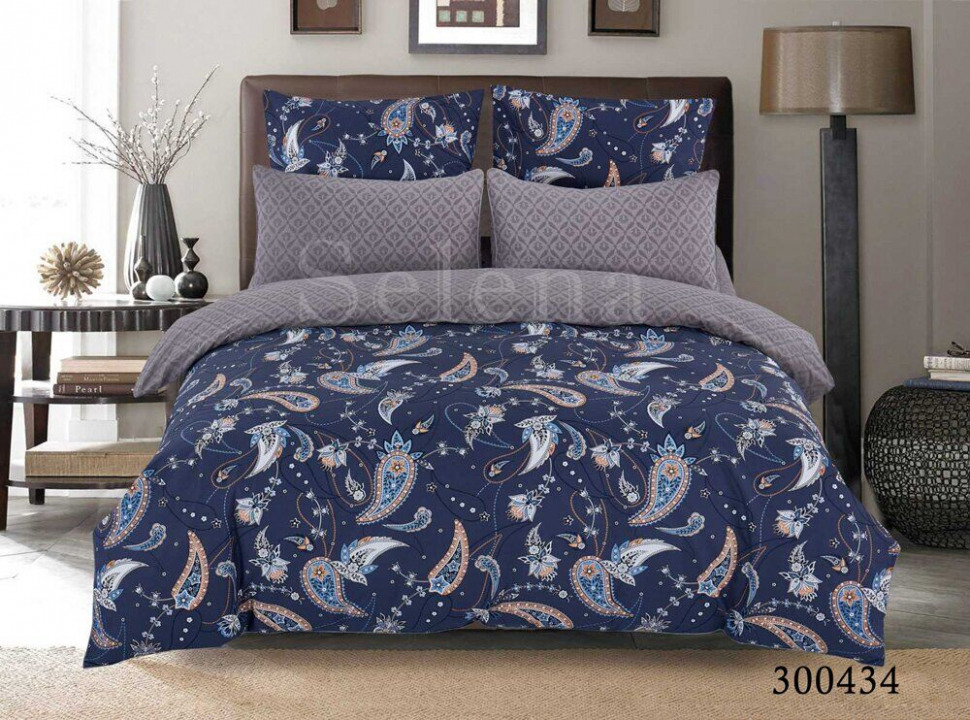 

Постельное белье из сатина Selena Феникс 300434 Двуспальный