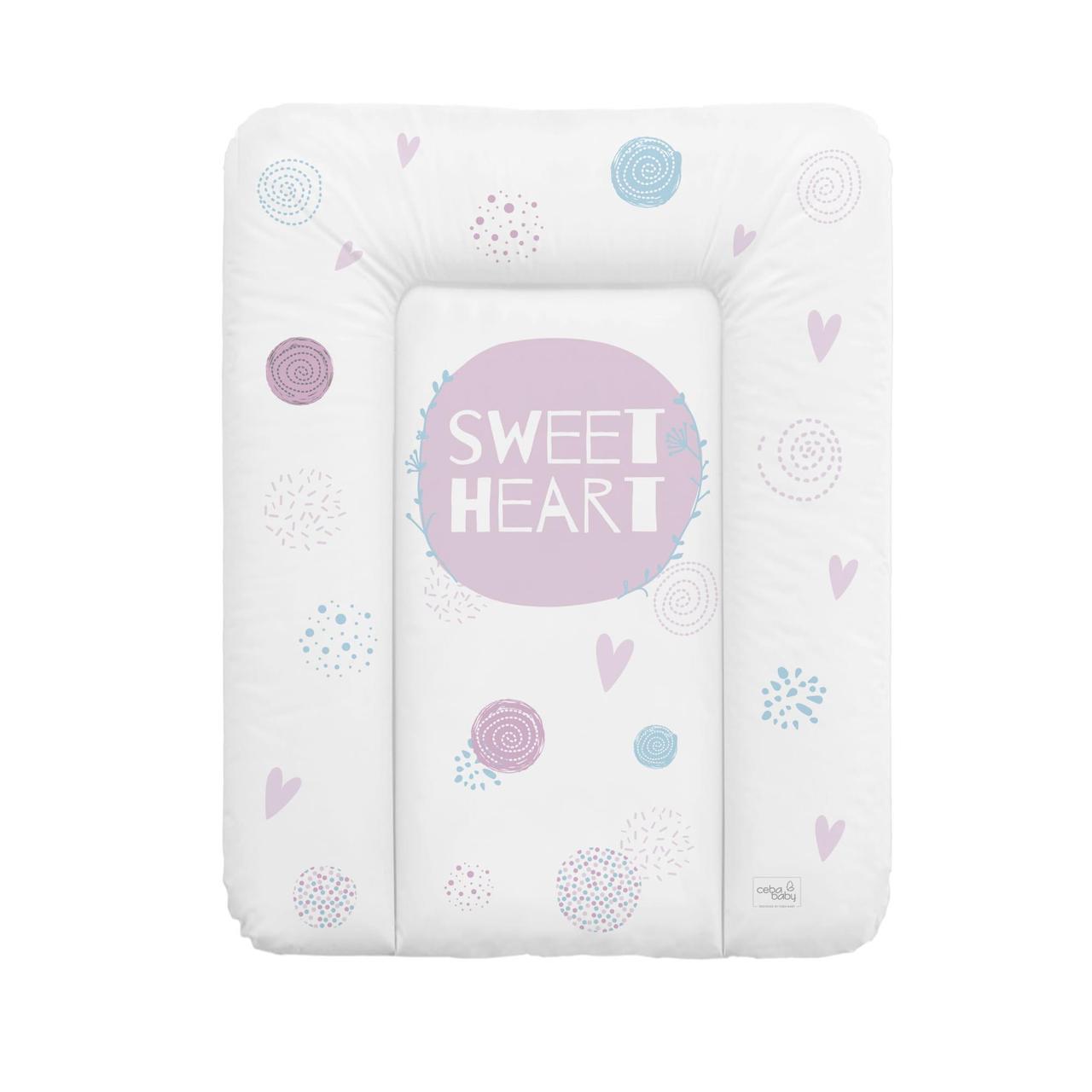 

Детский пеленальный матрас на комод для новорожденных Cebababy Lolly Polly: Love 2, 50х70 см, белый/розовый (W-143-120-620)