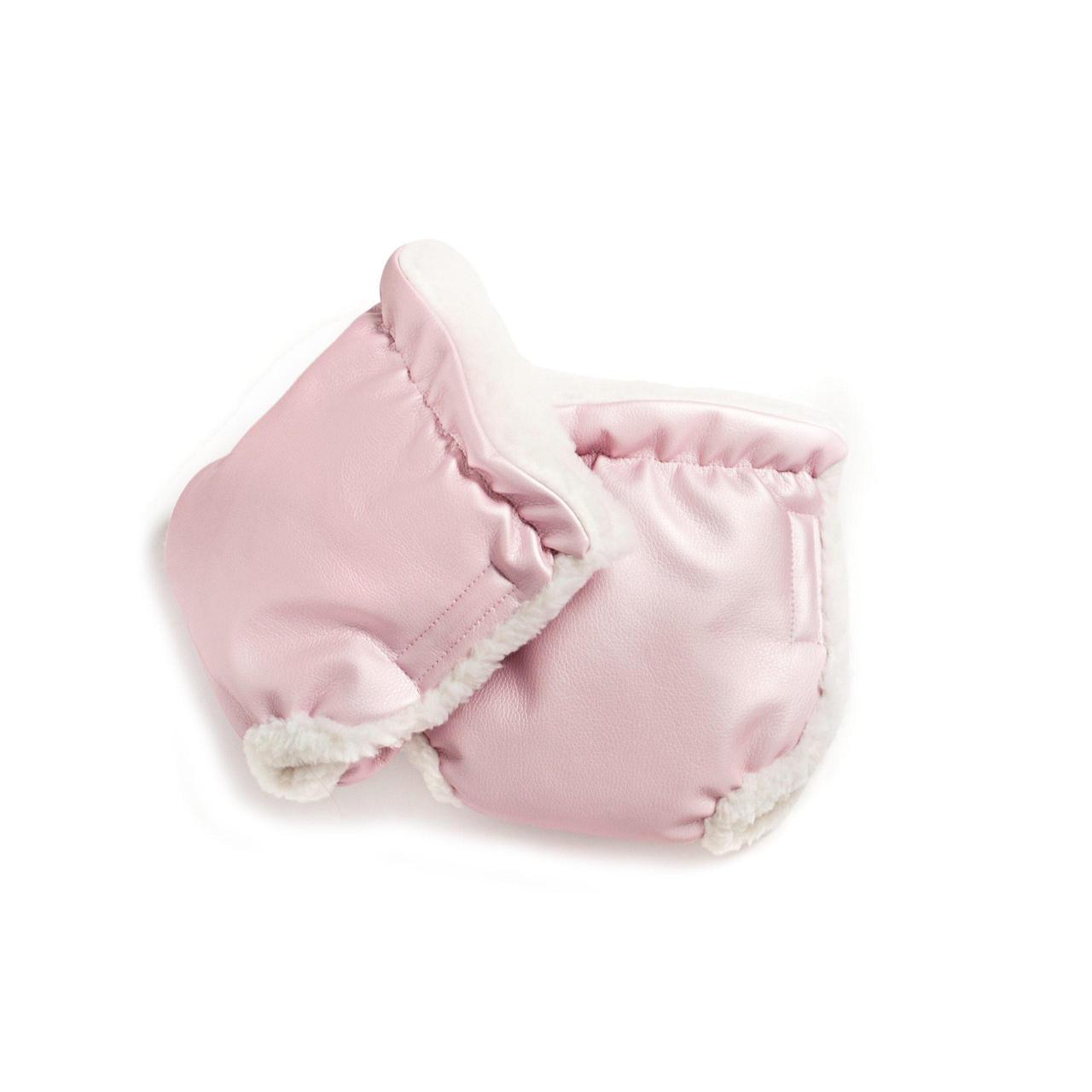 

Перчатки меховые на ручку детской коляски Twins Voyage Eco, розовый (80-191-TVEX-08)