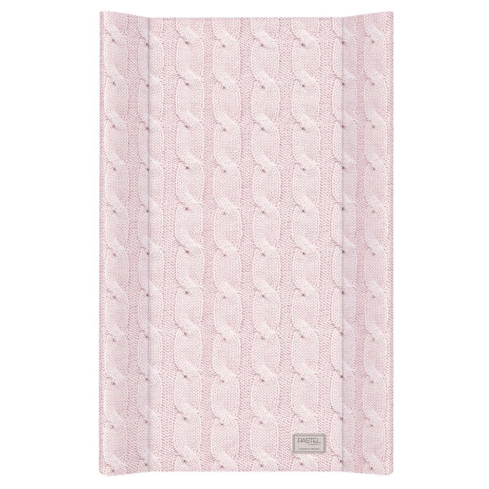 

Детская пеленальная доска с бортиками на кровать Cebababy Pastel Collection: Cable stitch 50х80 см, розовый (W-210-100-550)