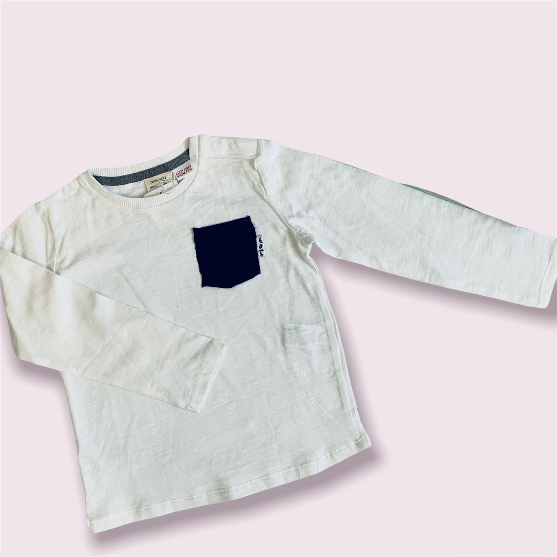 

Лонгслив ZARA 98 см Молочный