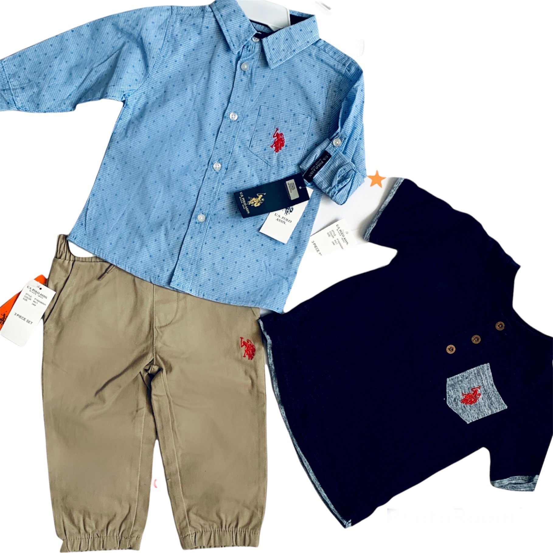 

Комплект (рубашка + футболка + штаны) U.S.POLO ASSN. 86 см