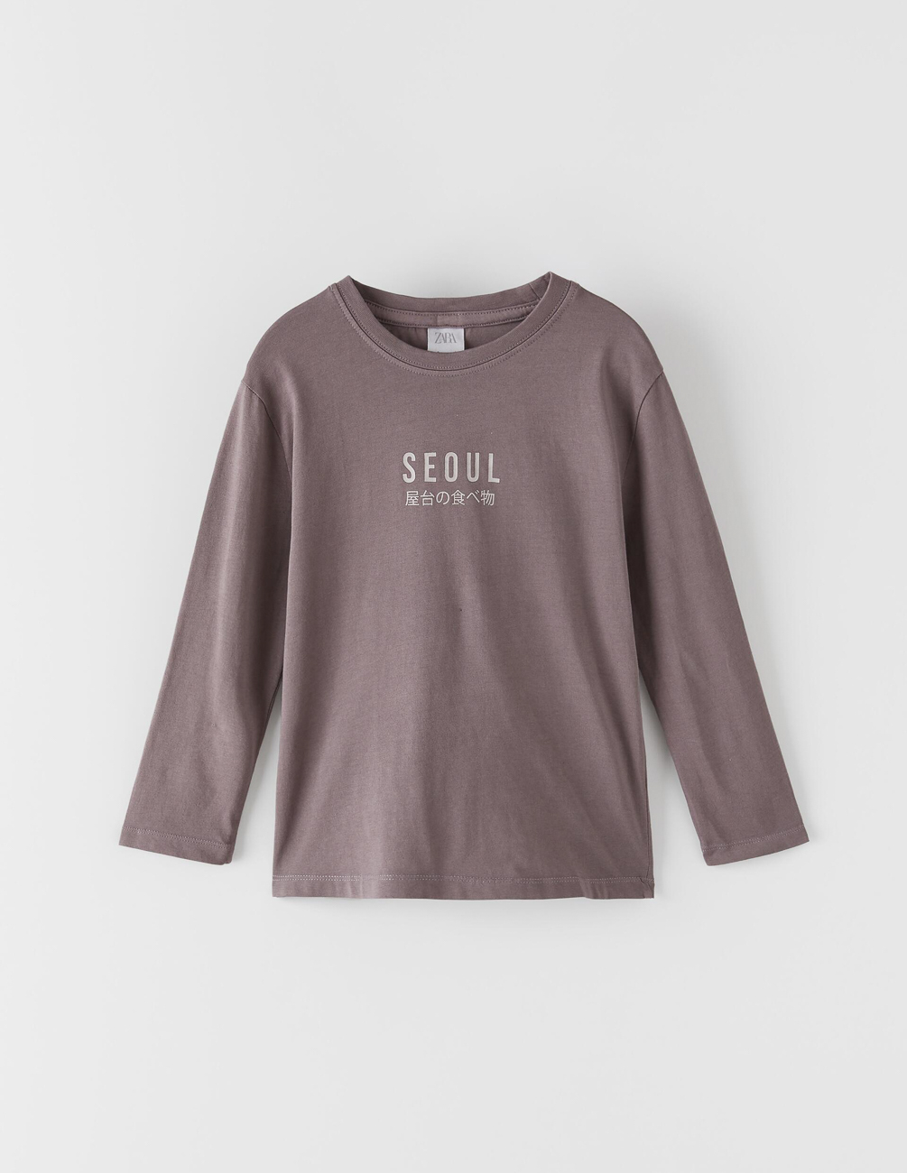 

Футболка д/р Zara ДМ005405 (2335/761/602) цвет серый 140