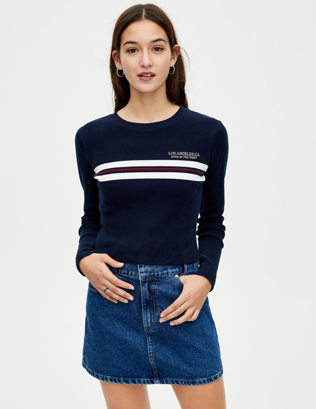 

Лонгслив PULL & BEAR Ж1078085 (5246/314/401) цвет синий, Лонгслив PULL & BEAR Ж1078085 (5246/314/401) цвет синий XS