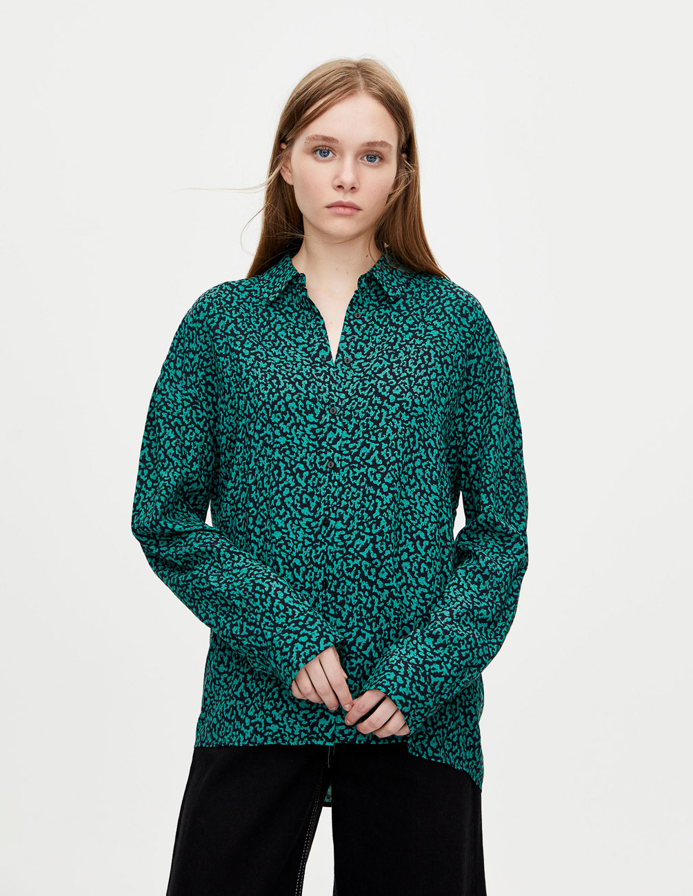 

Рубашка PULL & BEAR Ж1077931 (5470/404/500) цвет зеленый, Рубашка PULL & BEAR Ж1077931 (5470/404/500) цвет зеленый S