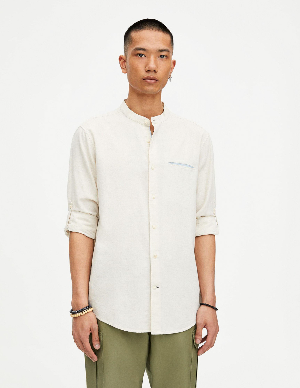 

Рубашка д/р PULL & BEAR М0116138 (5470/501/707) цвет бежевый, Рубашка д/р PULL & BEAR М0116138 (5470/501/707) цвет бежевый M