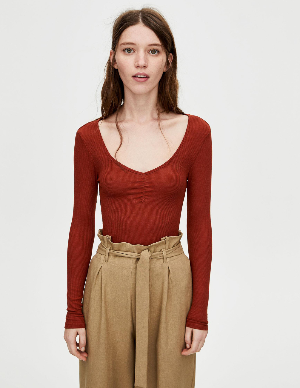 

Лонгслив PULL & BEAR Ж1078116 (9245/358/707) цвет коричневый, Лонгслив PULL & BEAR Ж1078116 (9245/358/707) цвет коричневый M