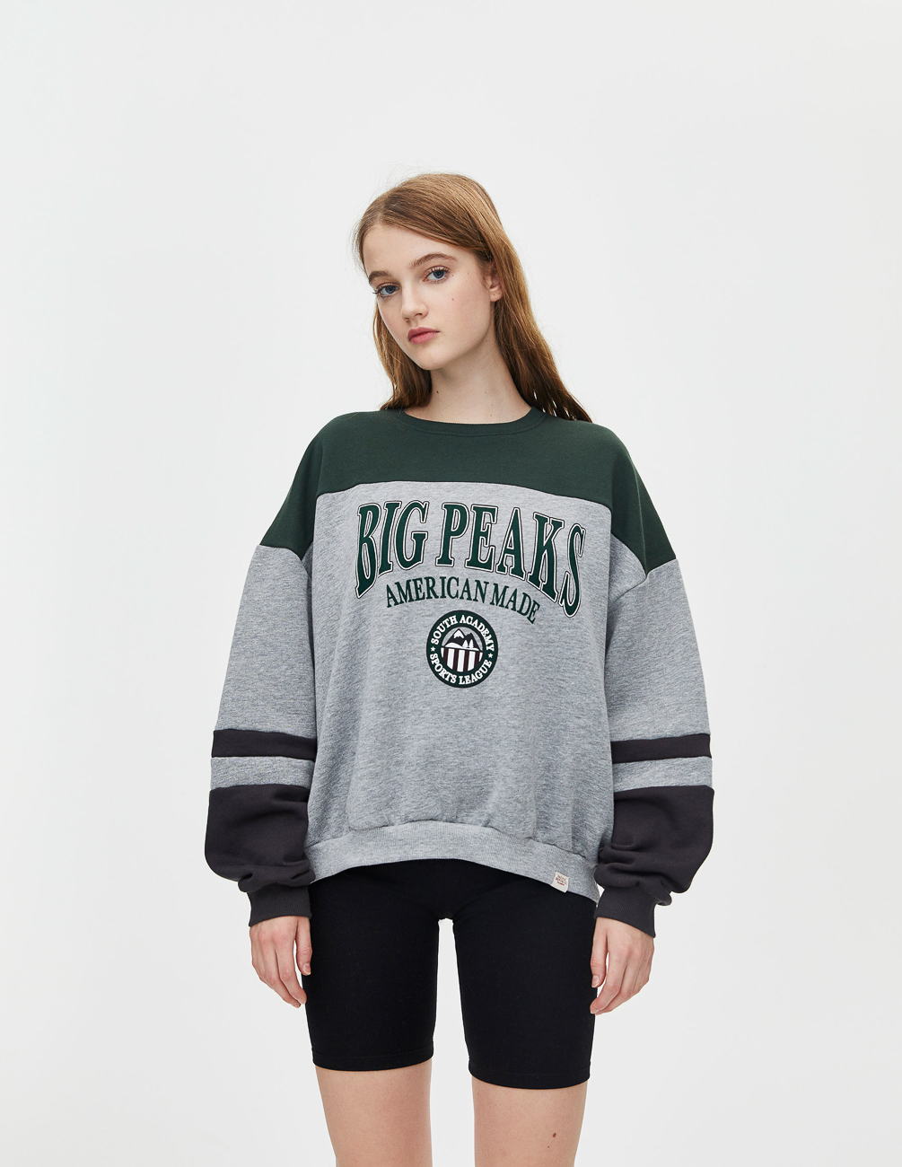 

Свитшот PULL & BEAR Ж1077908 (5590/334/824) цвет серый-зеленый XS