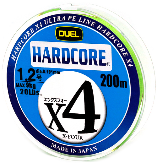 

Шнур Duel Hardcore X4 200 м 0.191 мм 9 кг #1.2 Multicolor (H3248)