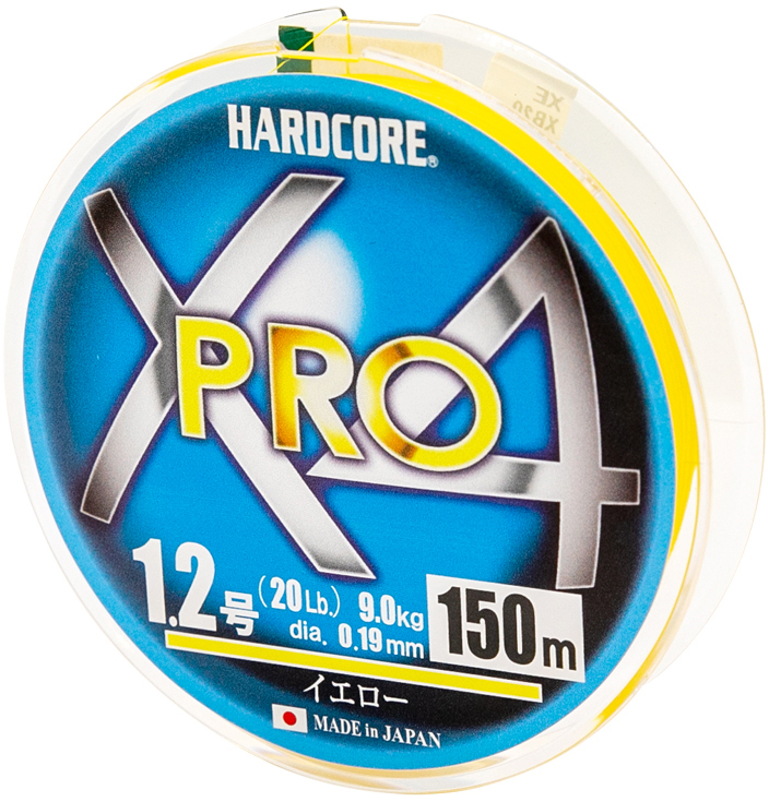 

Шнур Duel Hardcore X4 PRO 150 м 0.19 мм 9 кг #1.2 Yellow (H3864-Y)