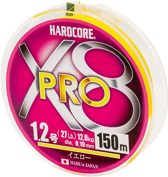 

Шнур Duel Hardcore X8 PRO 150 м 0.19 мм 12 кг #1.2 Yellow (H3881-Y)