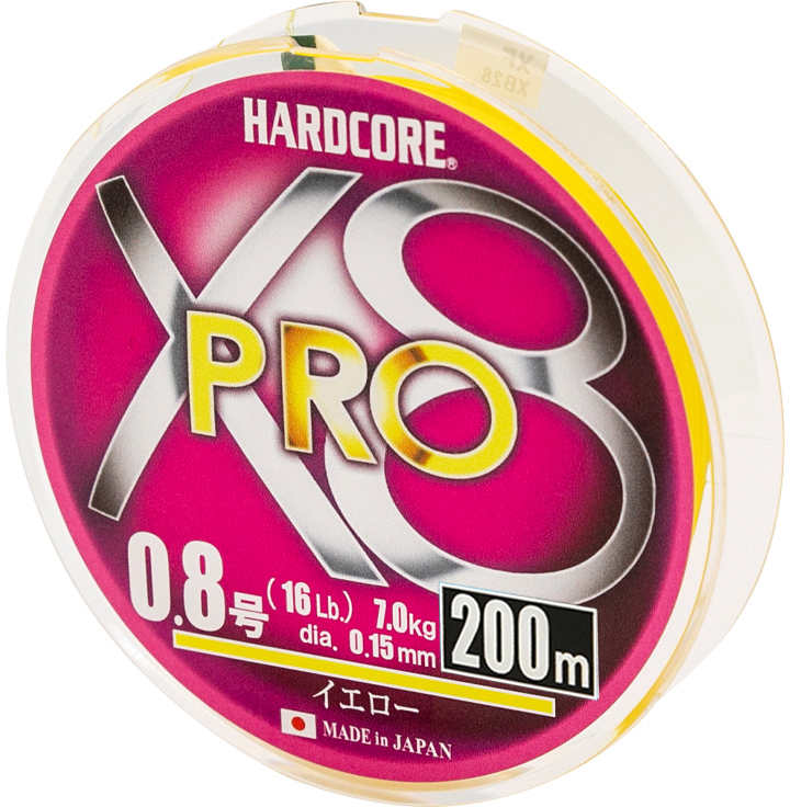

Шнур Duel Hardcore X8 PRO 200 м 0.15 мм 7 кг #0.8 Yellow (H3883-Y)