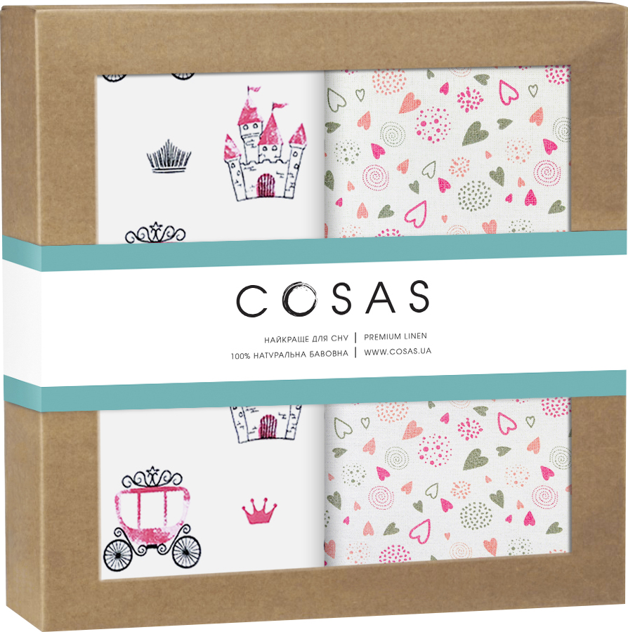 

Набор пеленок Cosas Бязь Castle Carriage Rose Love 80 х 100 2 шт (4822052074619)