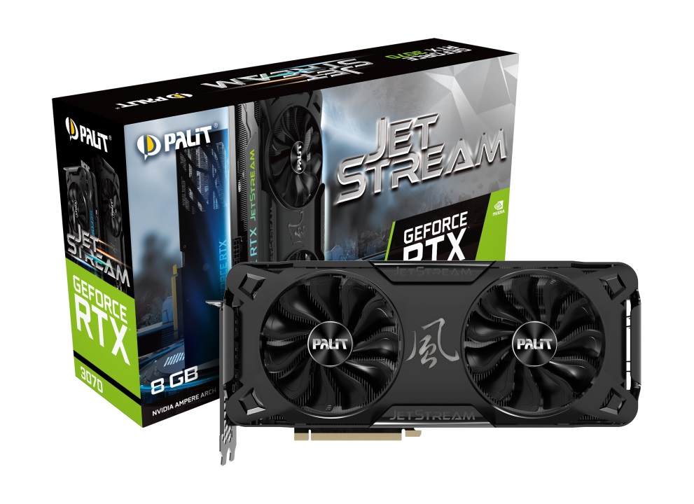 

Видеокарта Palit GeForce RTX 3070 JetStream V1 (NE63070019P2-1040J/LHR)