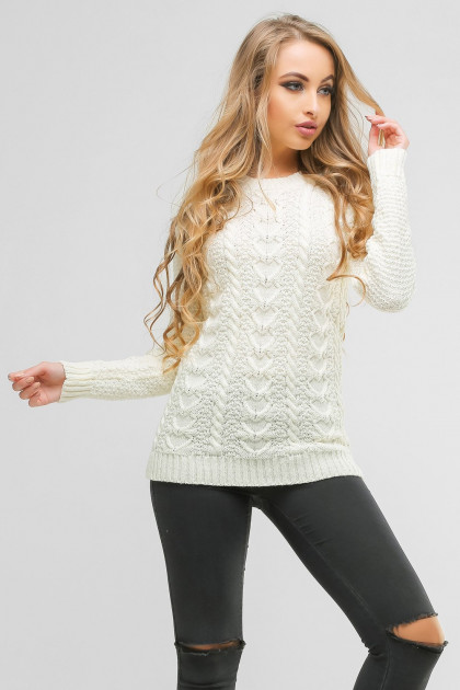 

Fashions • Свитер с узором Катарина Fashions 44-50 молоко (527-аш)