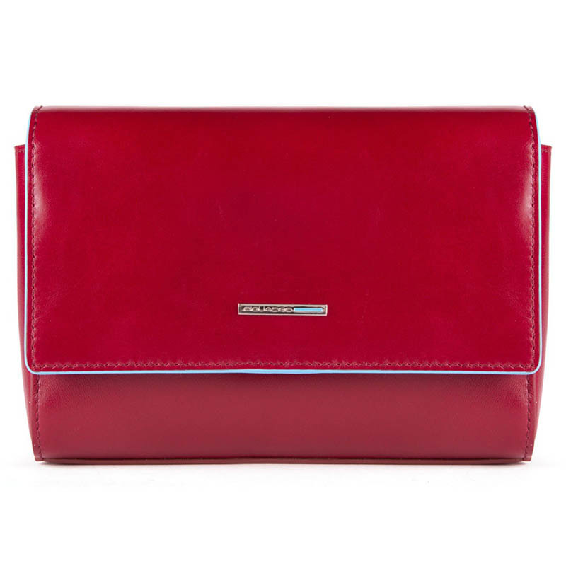 

Клатч кожаный Piquadro Blue Square Red