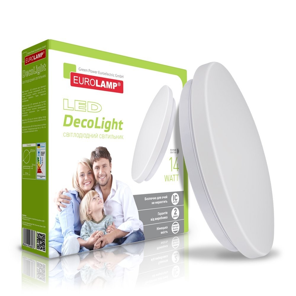

EUROLAMP LED Світильник накладний матовий круглий NEW 14W 4000K