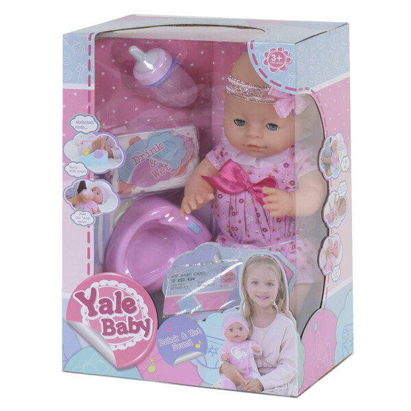 

Пупс интерактивный Yale Baby No9001L для девочки функциональный 42 см с аксессуарами