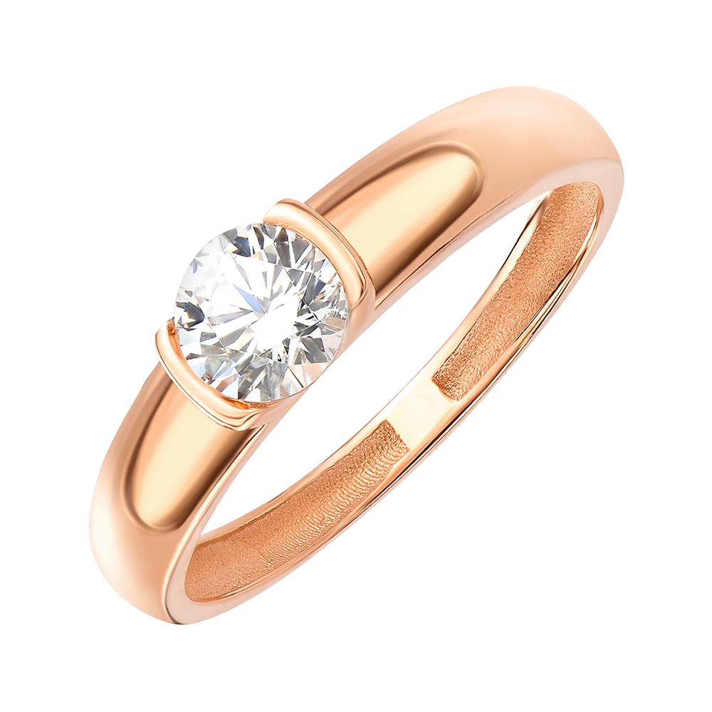 

Кольцо из красного золота с фианитом S Zirconia 000146042 17.5 размера