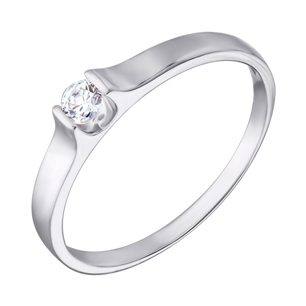 

Кольцо из белого золота с фианитом S Zirconia 000069531 17 размера