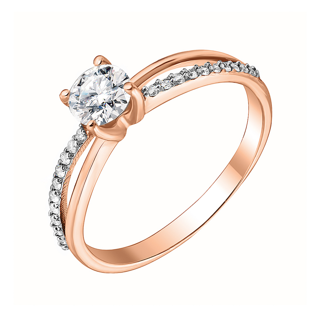 

Золотое кольцо в красном цвете с фианитами 000022861 16.5 размера