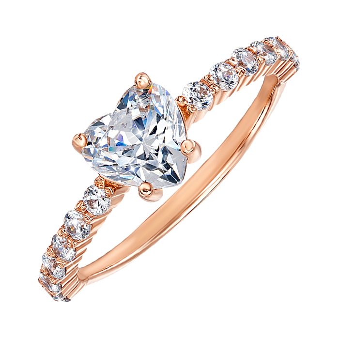 

Кольцо из красного золота с фианитами S Zirconia 000136802 18 размера
