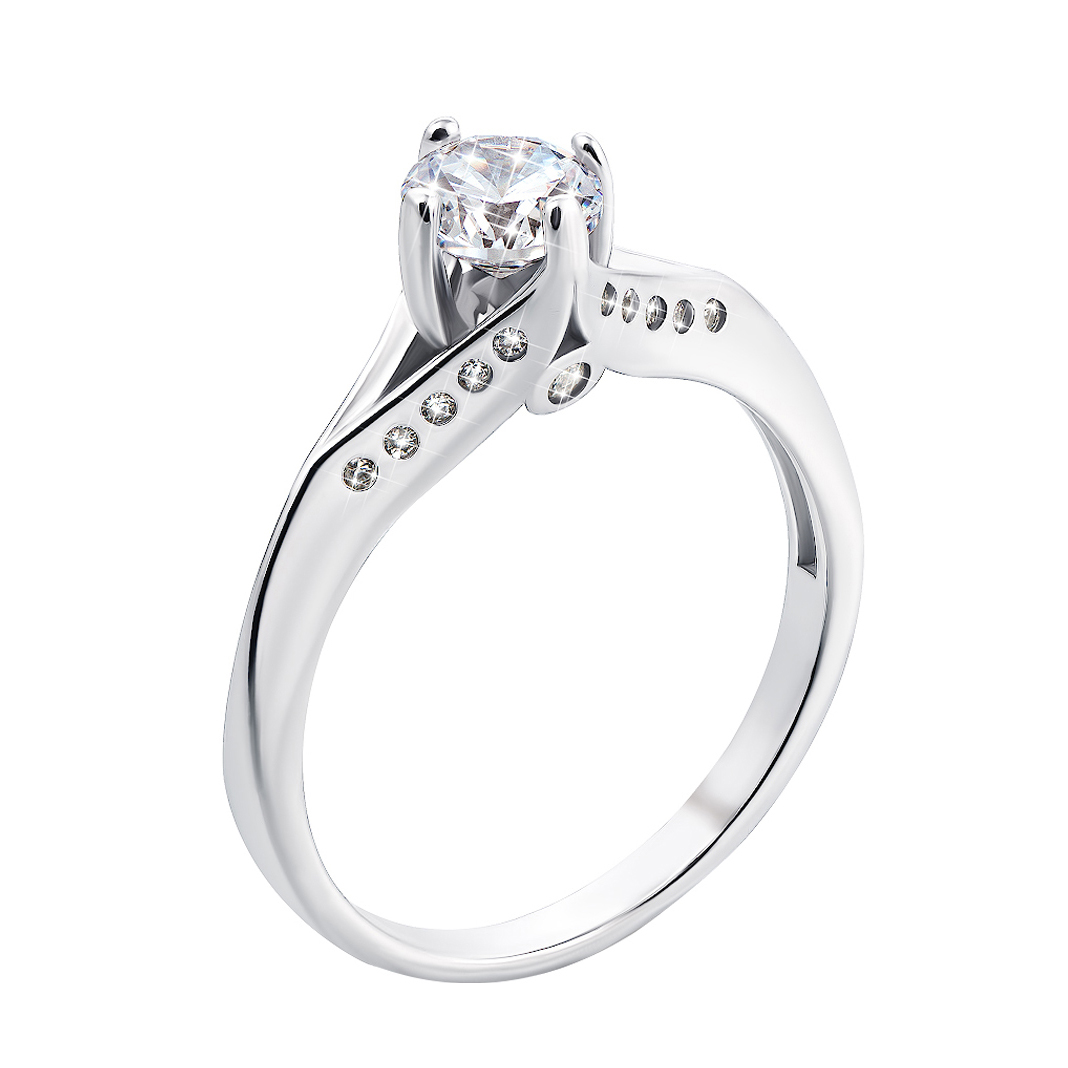 

Серебряное кольцо с фианитами 000126094 16.5 размера
