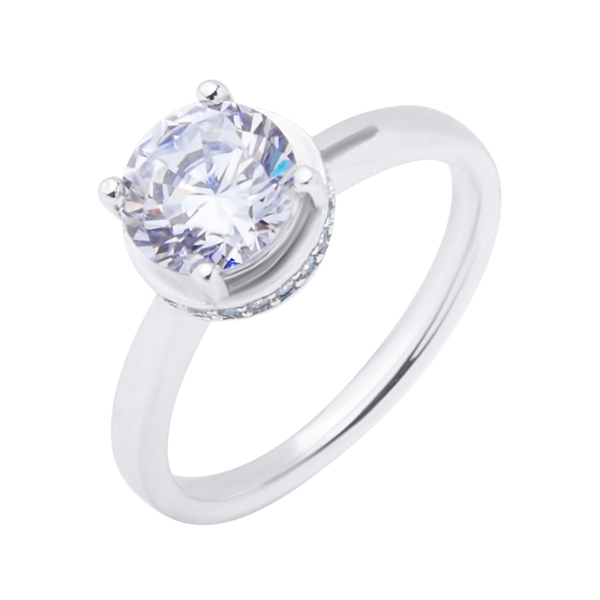 

Серебряное кольцо с кристаллом циркония 000118382 16.5 размера