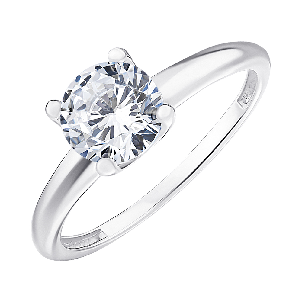 

Серебряное кольцо с фианитом 000148234 18.5 размера