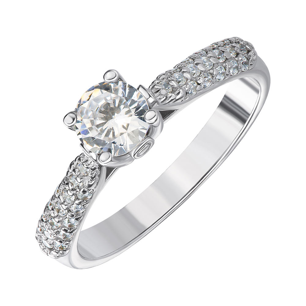 

Серебряное кольцо с цирконием 000144061 15 размера