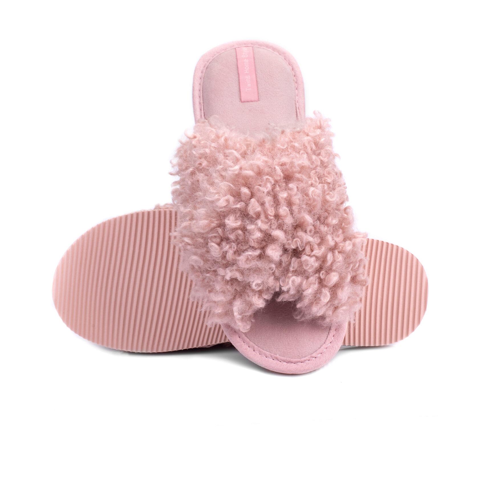 

Капці домашні жіночі HS-LUX хутрянi LARI TWINS 6091 40 Рожевий